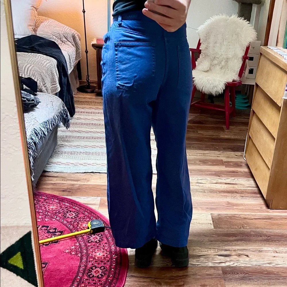 ASOS genderless wide leg blue denim